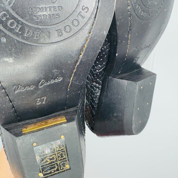 Golden Goose Santiago Western Black Mule Slip On Booties size 37 - Picture 11 of 16